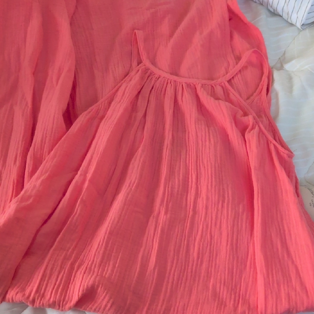 NWT Coral Maxi Dress cover Up. Not See Through.